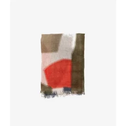 Foulard De Algodon Natural Tricolor Biba Para Mujer|Biba