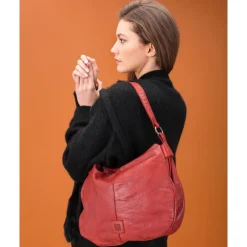 Leather Shoulder Bag Biba Boston