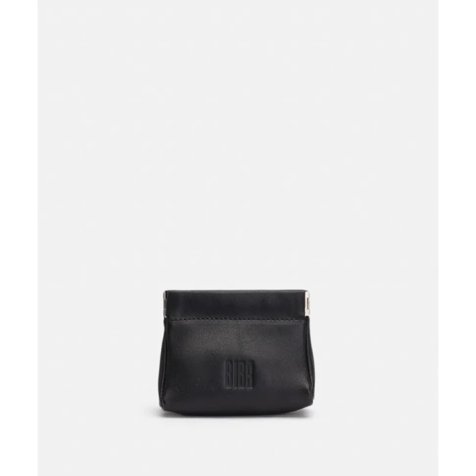 Pouch De Piel Natural Para Moneras Con Cierre Fuelle|Biba