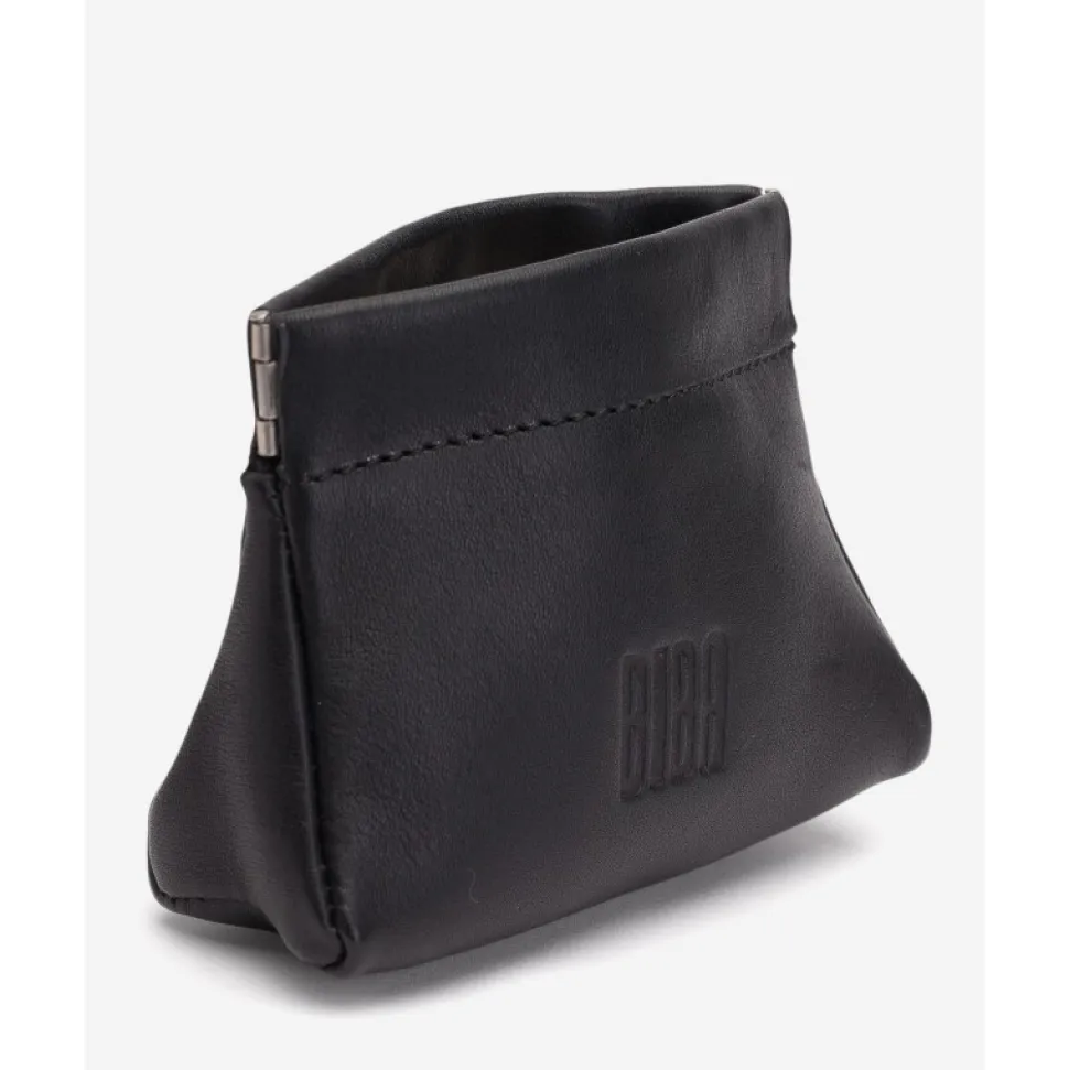 Pouch De Piel Natural Para Moneras Con Cierre Fuelle|Biba